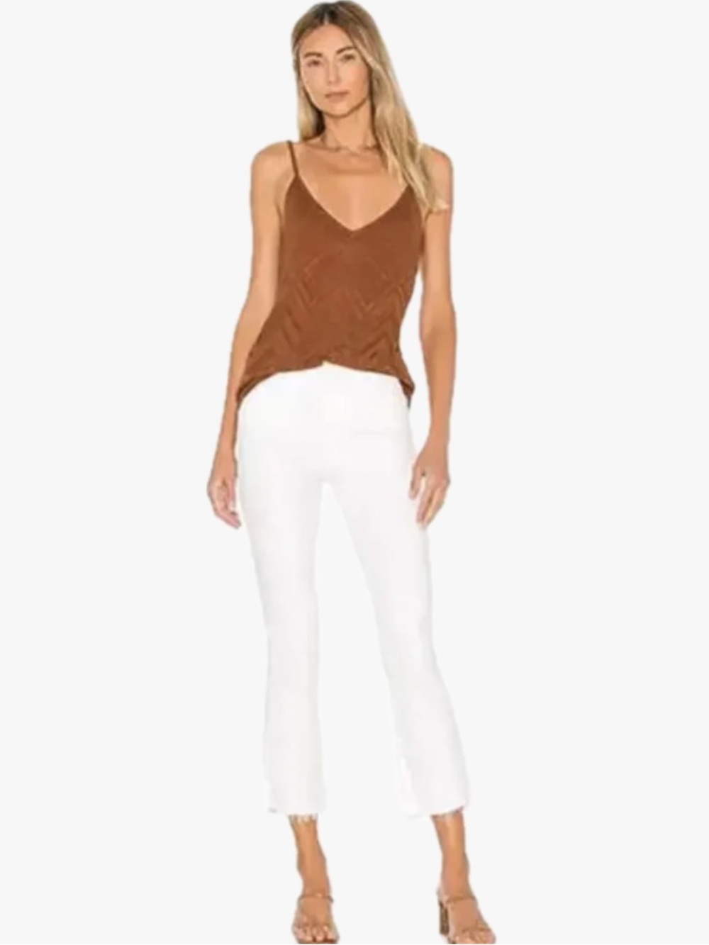 NEW MOTHER Denim The Insider Crop Step Fray Jeans Size 23